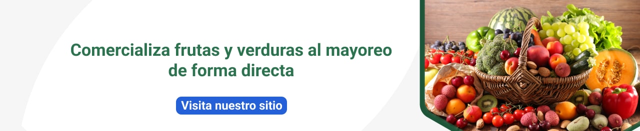 Comercializa frutas y verduras al mayoreo, de forma directa