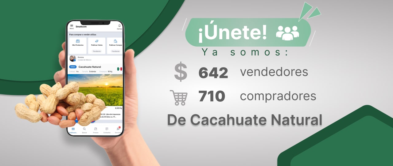 Consulta precios de Cacahuate Natural y comercialízalo en Smattcom