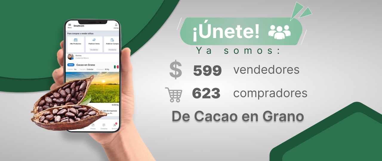 Consulta precios de Cacao en Grano y comercialízalo en Smattcom
