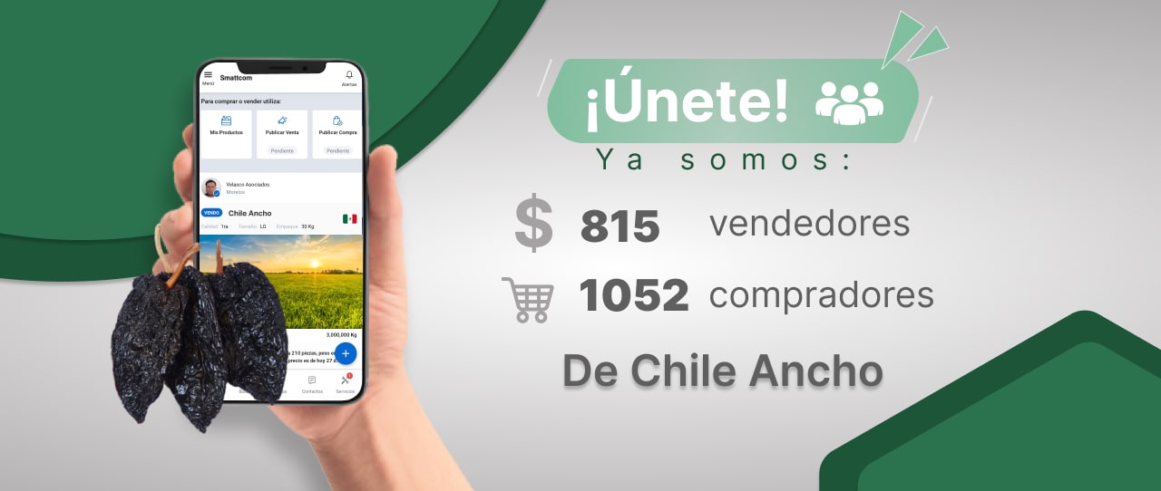 Consulta precios de Chile Ancho y comercialízalo en Smattcom