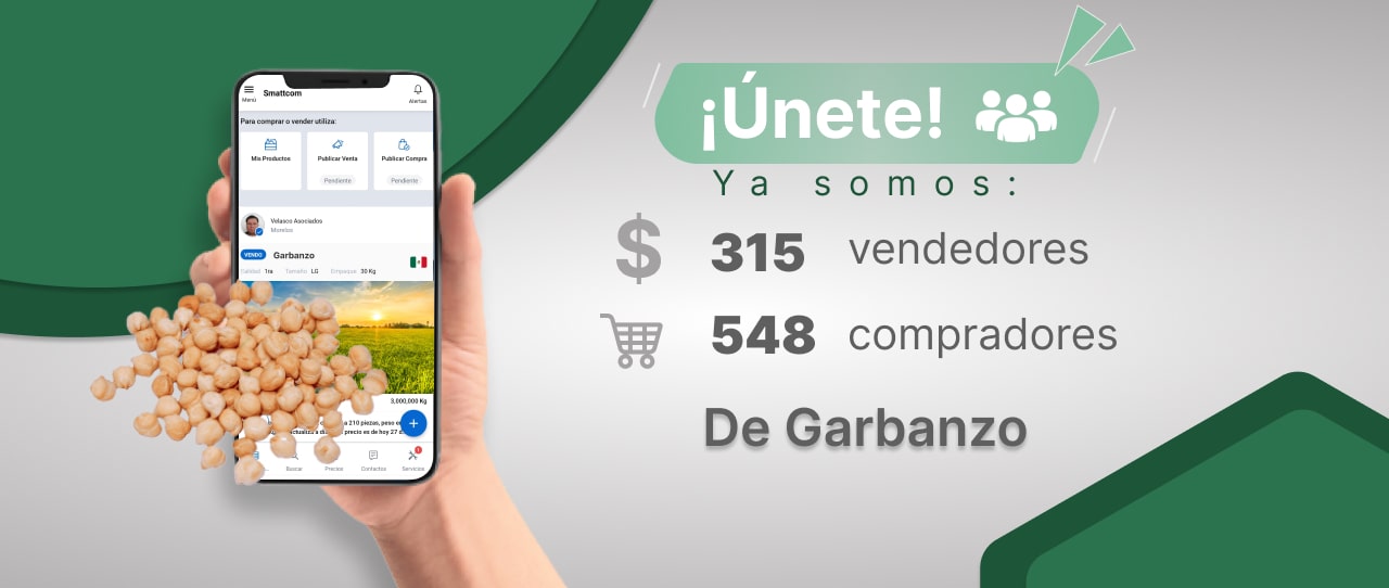 Consulta precios de Garbanzo y comercialízalo en Smattcom