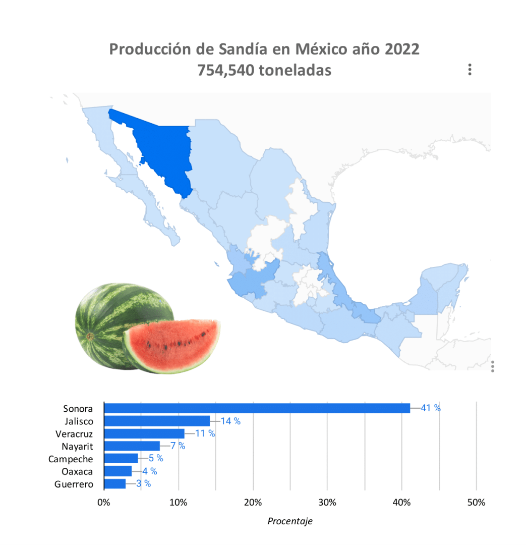 producción sandía